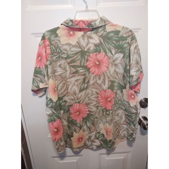 Season Ticket Single Pocket Button Front Floral Print Shirt Women's Size XXL - Picture 4 of 5